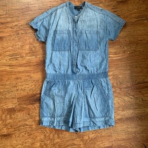 JCrew Blue Chambray Romper